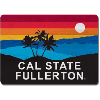 Cal State Fullerton Sunset Wood Magnet